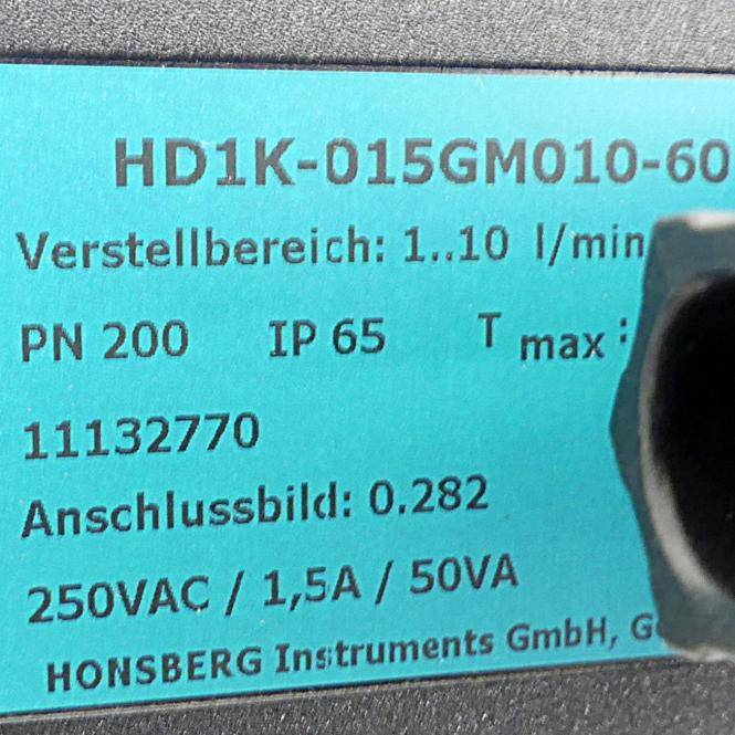 Honsberg Durchflusswächter (HD1K-015GM010-60)-1