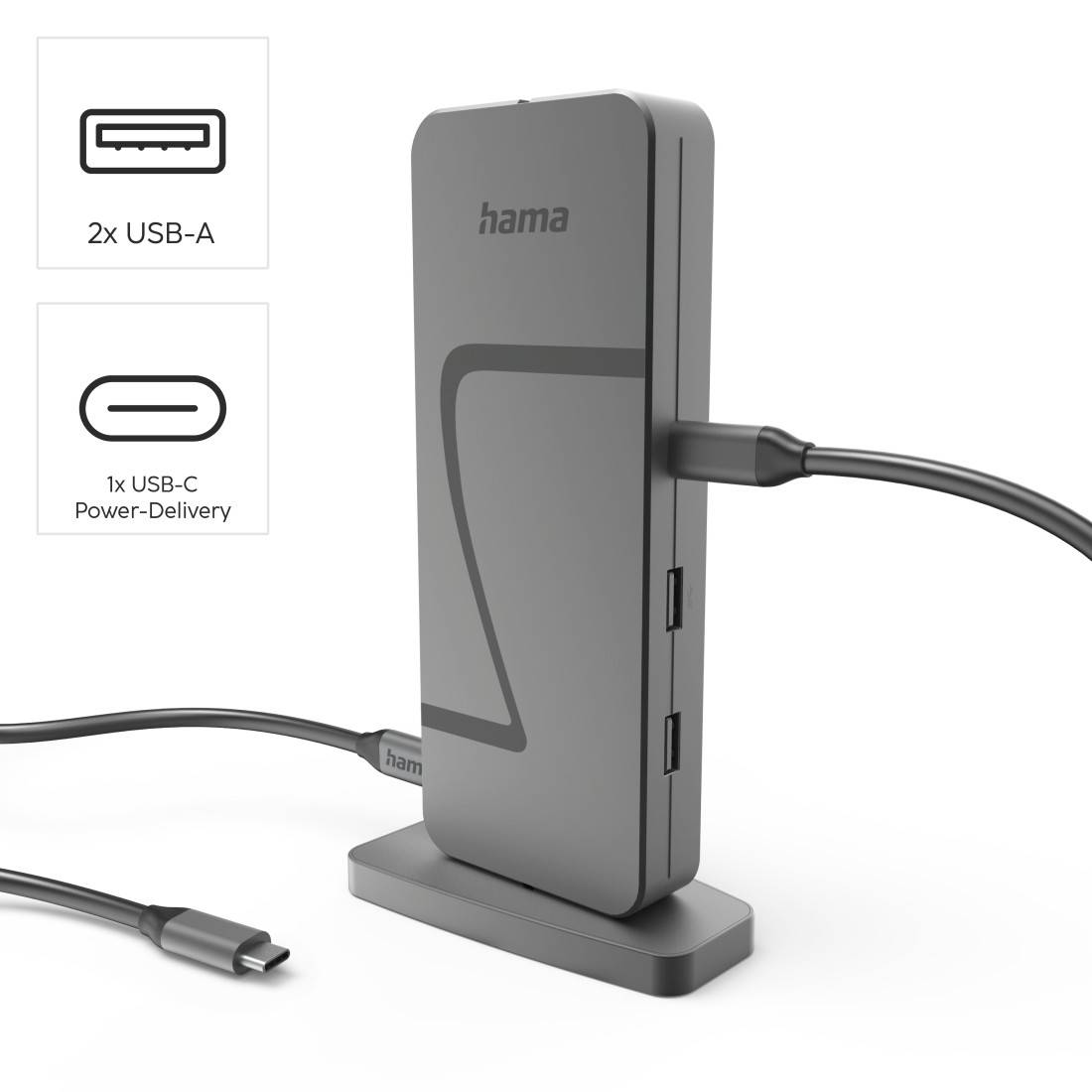 hama 00200200 USB4-Docking-Station "Connect2Office Speed", USB-C, PD, 40 Gbit/s, 10 Ports-3