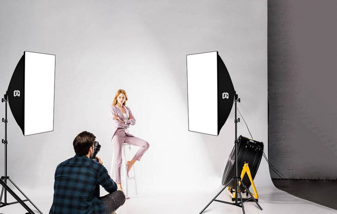 Preisbild für Puluz - PU5070EU - Studio-Set Puluz LED-Softbox 50 x 70 cm, Stativ, LED-Lampe 1 Stück PU5070EU