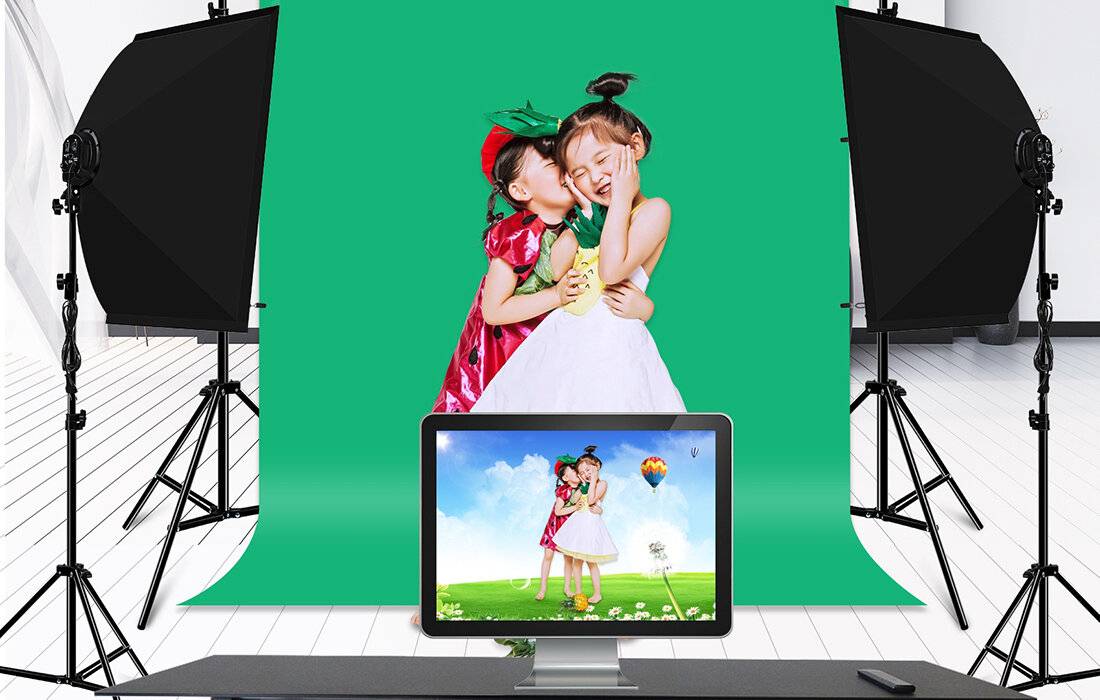 Preisbild für Fotostudio Hintergrund Unterstützung Puluz 2x2m + Backdrops 3 Stück PKT5204