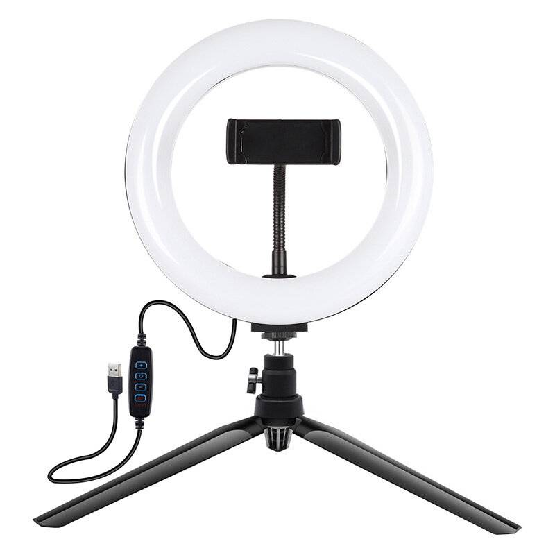 Stativhalterung Puluz mit 20cm LED Ring Vlogging PKT3073B-2