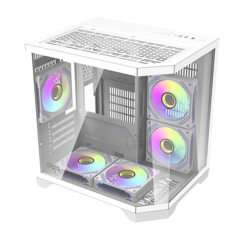 DARKFLASH - FT350 White - Darflash FT350 Computergehäuse + 5 aRGB-Lüfter (weiß)-3
