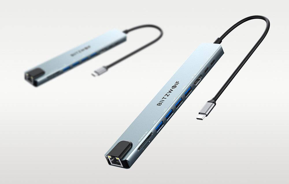 Dockingstation Blitzwolf BW-TH5 10in1 USB-C (silber)-4