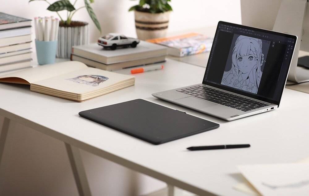 Huion Inspiroy Frego M L610 Grafiktablett, Bluetooth 5.0, 8192 Druckstufen, 254x159 mm-2