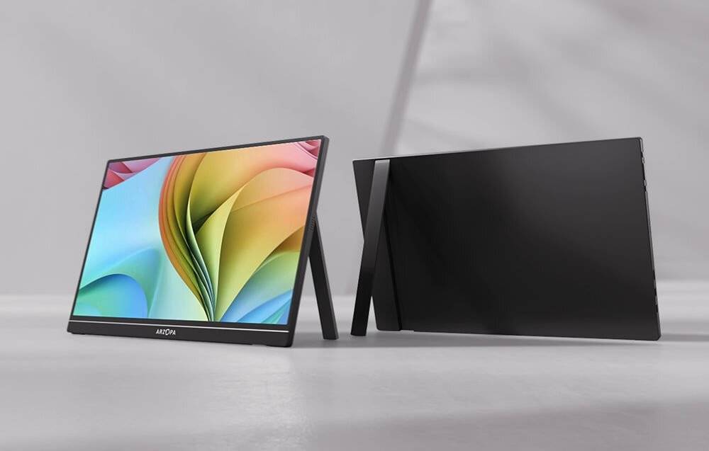 Arzopa Z1FC Tragbarer Monitor, 16.1 Zoll, Full HD, 144 Hz, USB-C, Mini-HDMI-2
