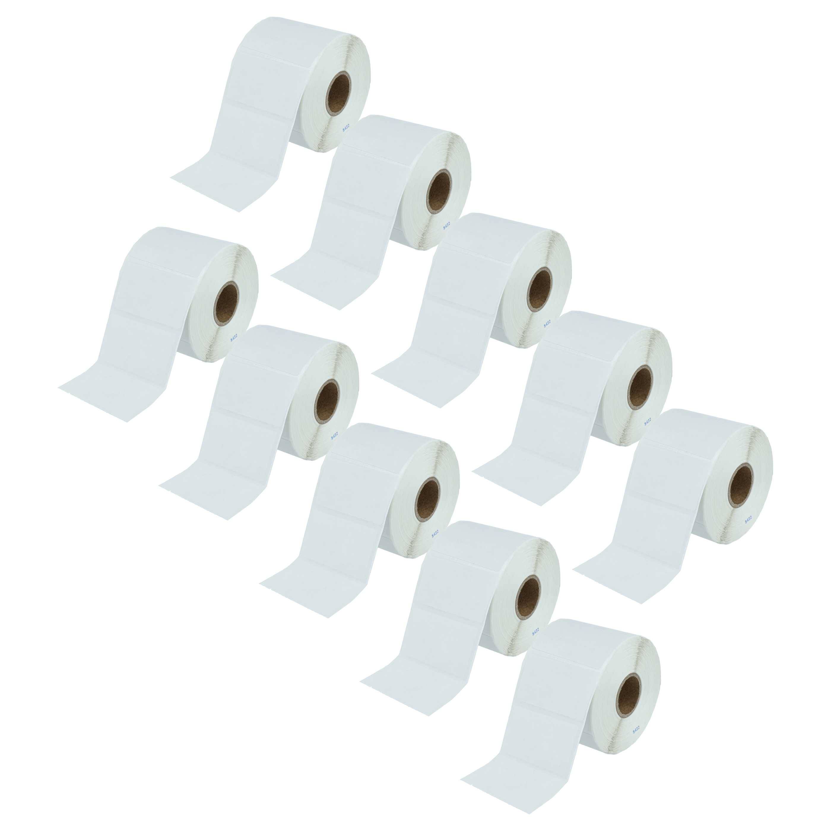 vhbw 10x Thermotransfer-Etiketten-Rolle 31,7mm x 57,15mm (1000 Etiketten) kompatibel mit Zebra Z600, Z400, Z4M, Z6M-0