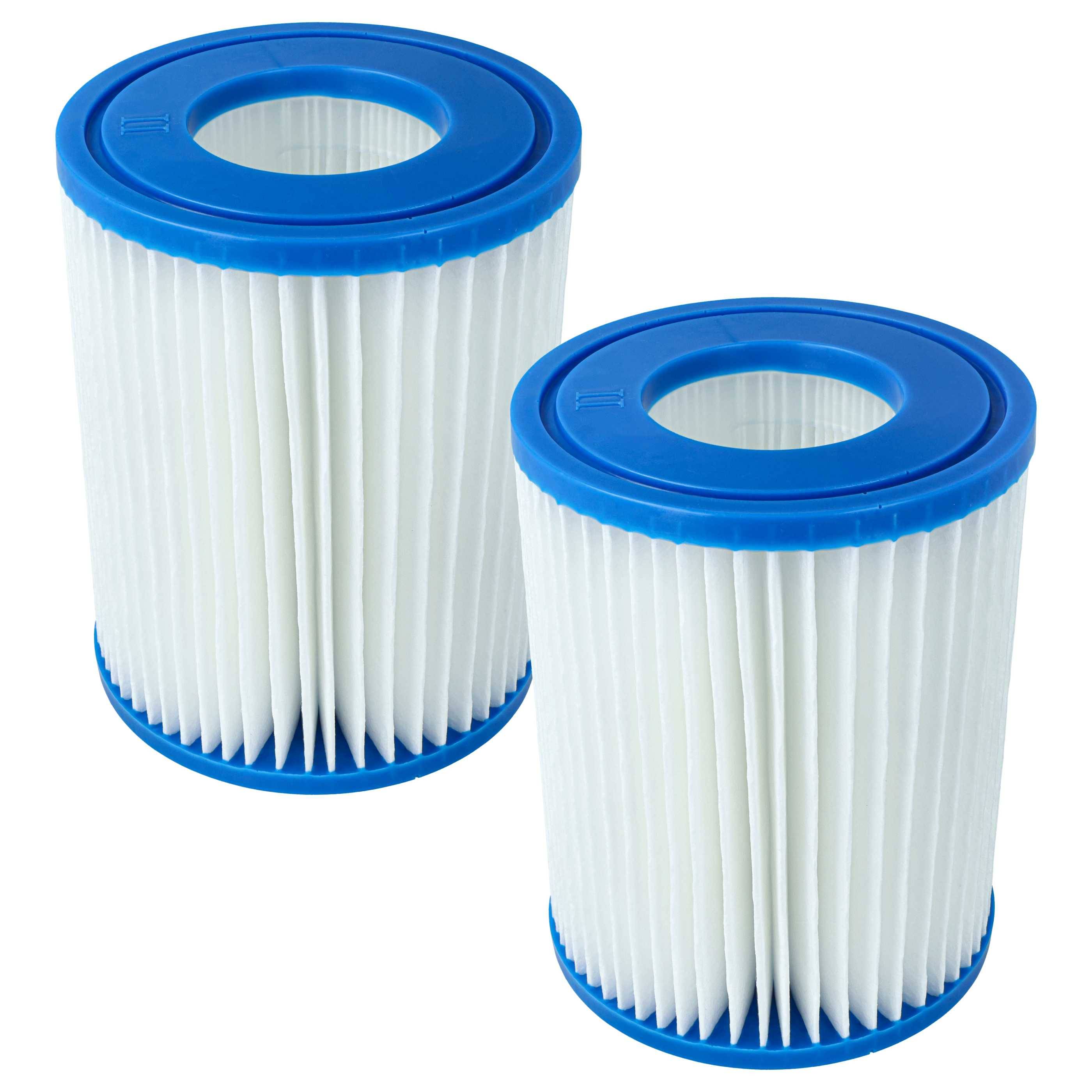 vhbw 2x Filterkartusche kompatibel mit Bestway Flowclear 2.006 l/h | 3.028 l/h Swimmingpool, Filterpumpe - Wasserfilter