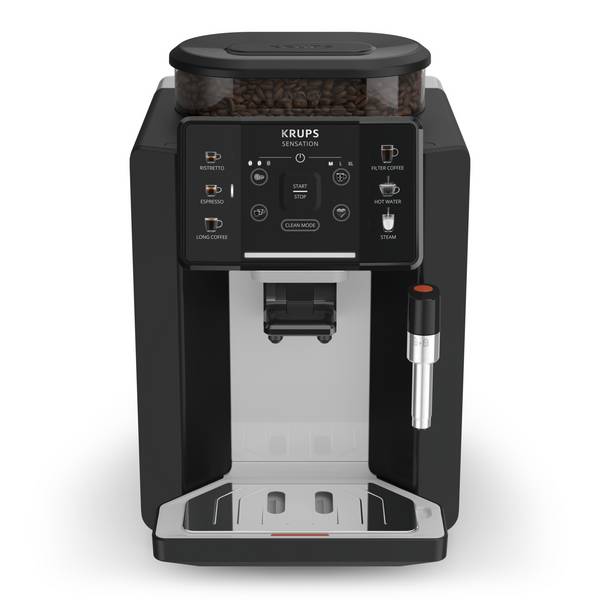 Krups Sensation C10 EA910A, Espressomaschine, 1,7 l, Kaffeebohnen, Eingebautes Mahlwerk, 1450 W, Schwarz, Chrom