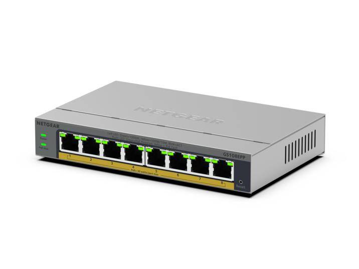 Netgear Easy Smart GS108EPP - Switch - hochleistungsfähig - L3 - Smart - 8 x 10/100/1000 (PoE+)-3