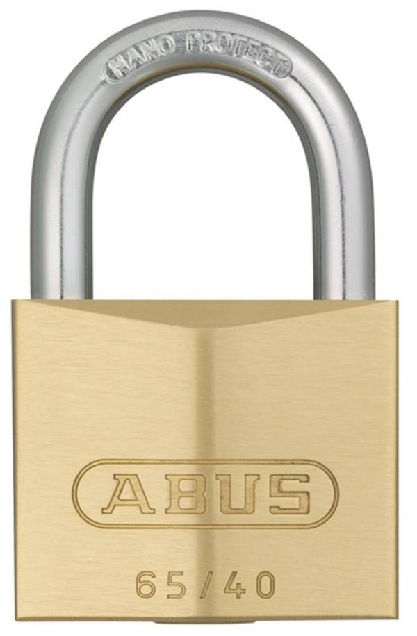 ABUS SECURITY-CENTER - ABUS 65/50 kd., Herkömmliches Vorhängeschloss, Tastensperre, Unterschiedliche Schließung, Messing