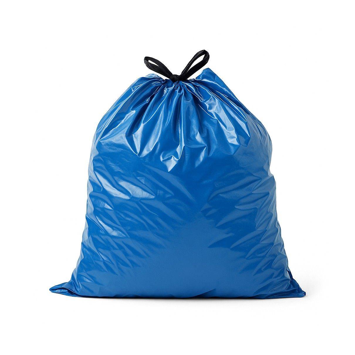 25x Zugbandsack 120L LDPE Müllsack 700 x 1000 mm blau Typ 60 mit Zugbandverschluss-2