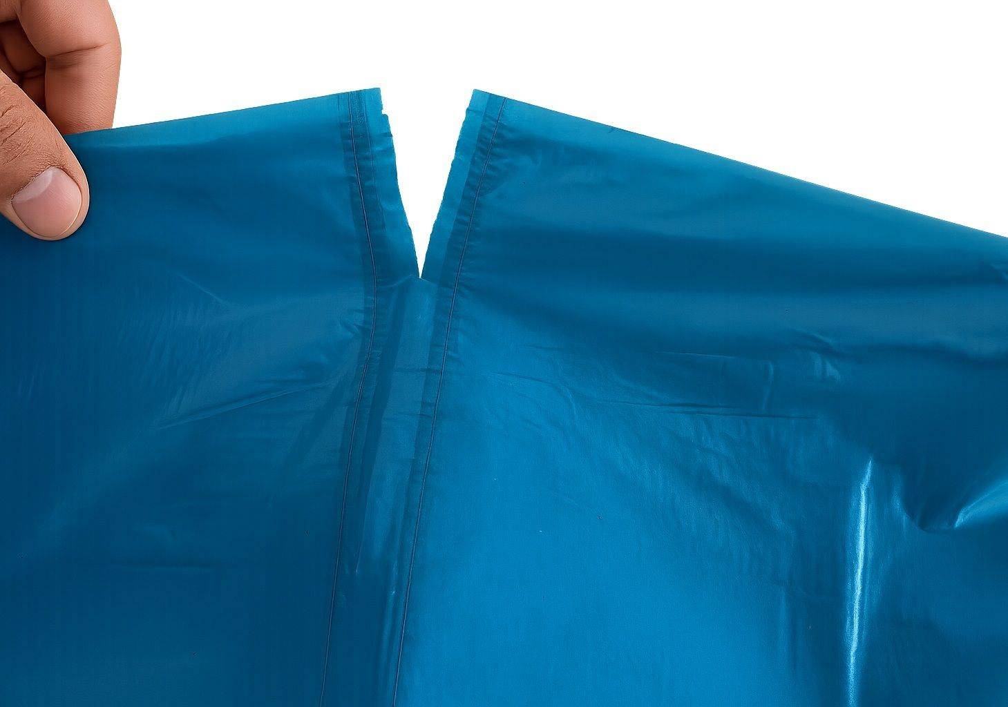 25x Zugbandsack 120L LDPE Müllsack 700 x 1000 mm blau Typ 60 mit Zugbandverschluss-3