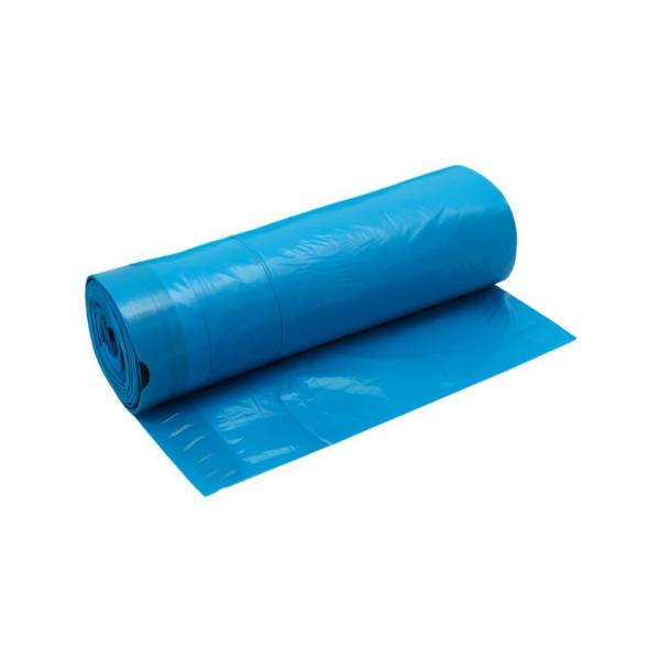 25x Zugbandsack 120L LDPE Müllsack 700 x 1000 mm blau Typ 60 mit Zugbandverschluss