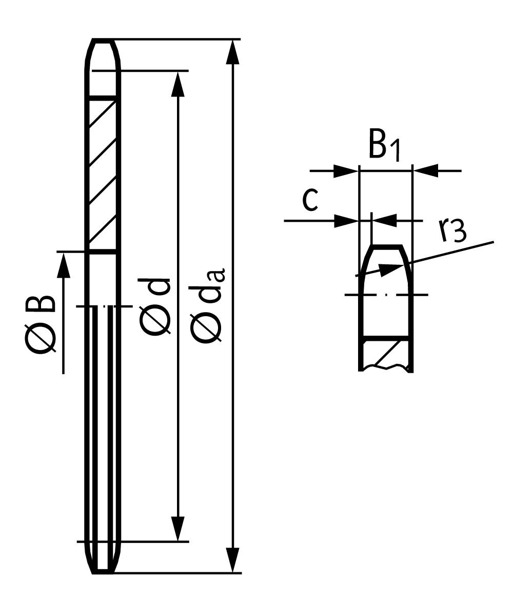 10521000 Kettenradscheibe KRL 08B-1 10 Zähne-1