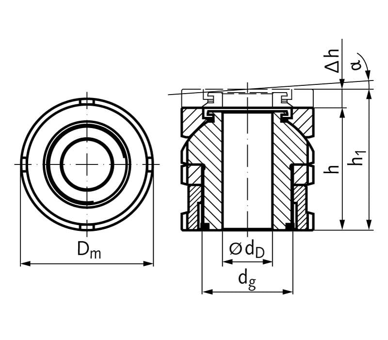 68673500 Kugelausgl.-Element MN686.7 30-17,5-1