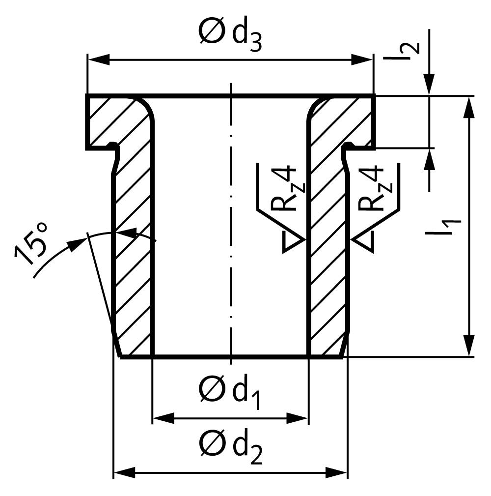 622107916 Bundbohrbuchse DIN 172 A 7,9 x 16-1