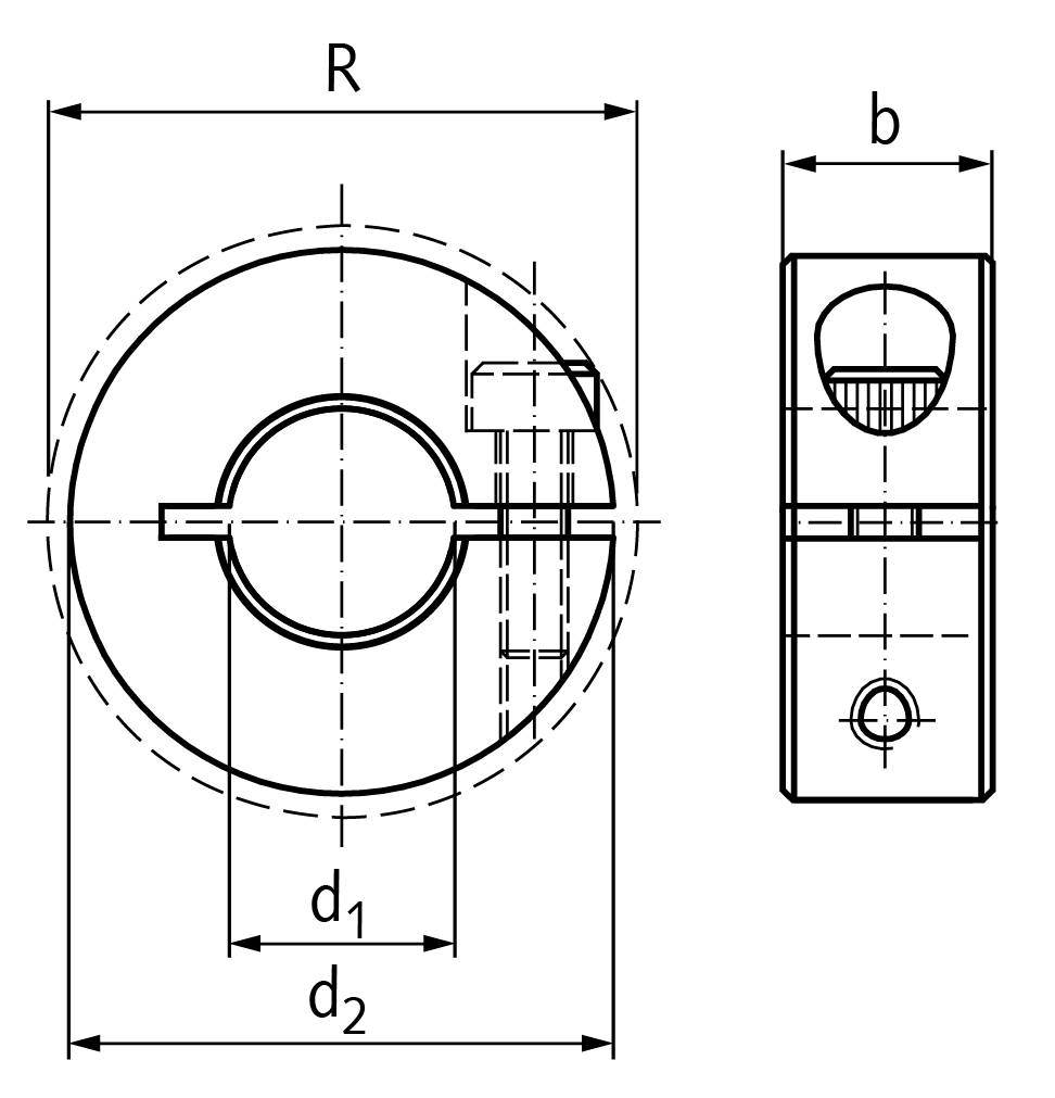 62388103 Klemmring geschlitzt verzinkt; B=3mm-1