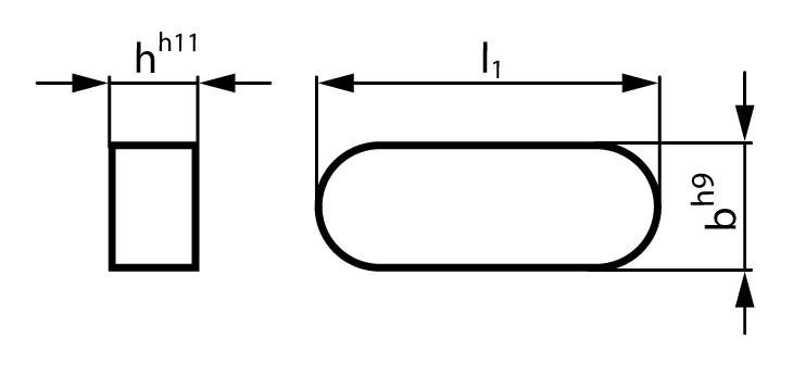 61809600 Passfeder C45 Form A 5 x 5 x 15-0