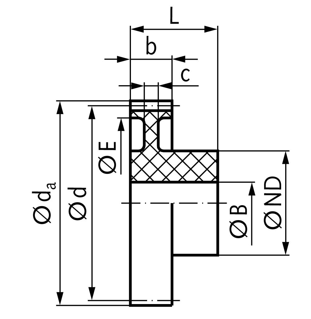 28106400 Zahnrad Azetalharz Modul 0,5 ZZ= 64-1