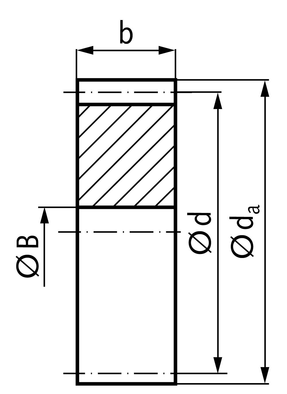 24411055 Stirnzahnrad Stahl Mod.4,0 Zz=55 Zb=40-1
