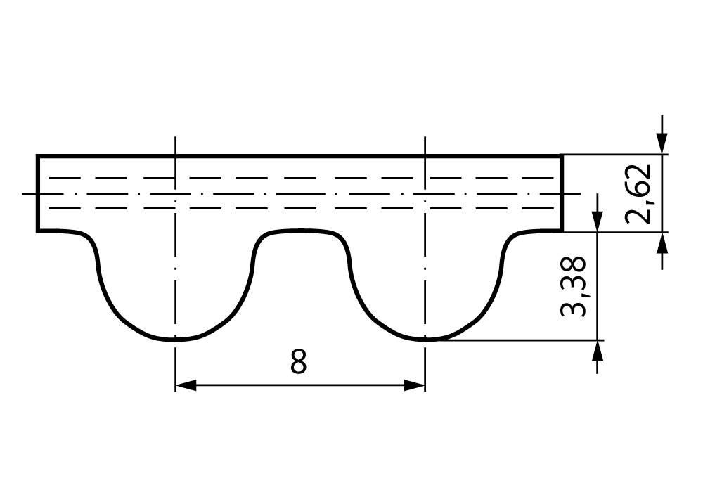 17533000 HTD-Zahnriemen 8M-30/1280-1