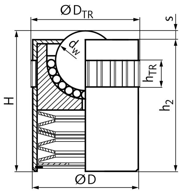 65437425 Kugelrolle 374 Größe 25,4