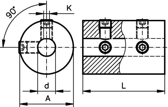 60010600 Kupplung TR Stahl Bohrung 6mm-1