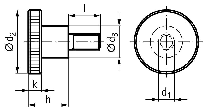 65421800 Hohe Rändelschraube M6 x 10 brüniert-1