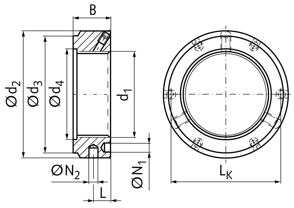 65358108 Wellenmutter KMTA M40x1,5-1