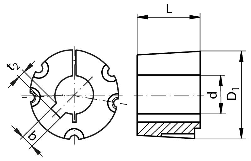 62251697 Taper-Spannbuchse 5050 Bohrung 125mm-1