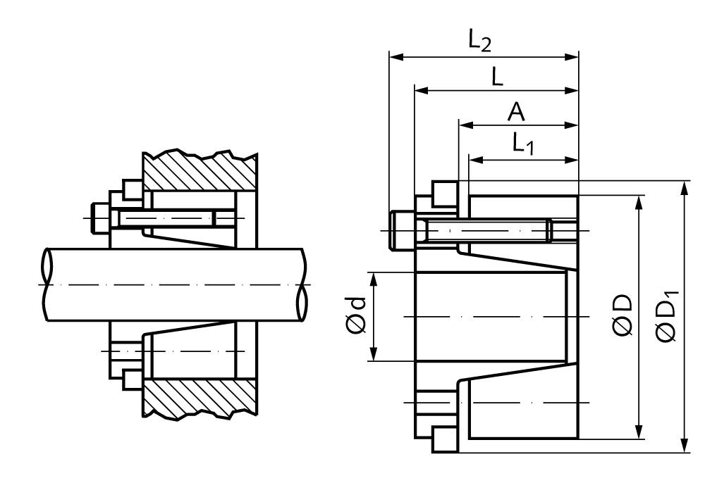 61597135 Spannsatz COM-C rf B=35mm Größe 35-60-1