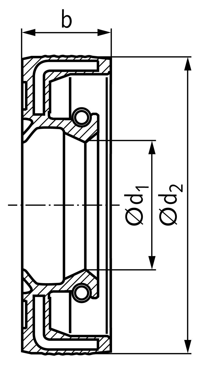 64790576 Wellendichtring AS 20X35X7 HMSA10 RG-1