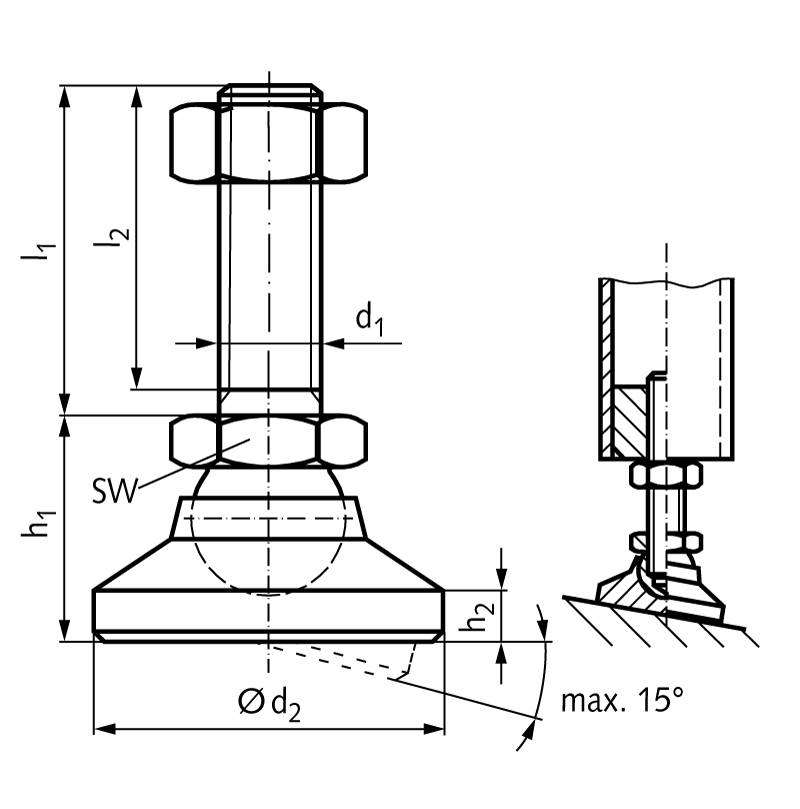 65520891 Gelenkteller 2259 Ausführung NG; M8x80-1