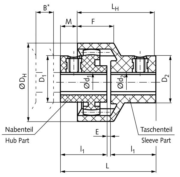 60652000 Taschenteil BW;PA6.6 B=20mm + Nut-1
