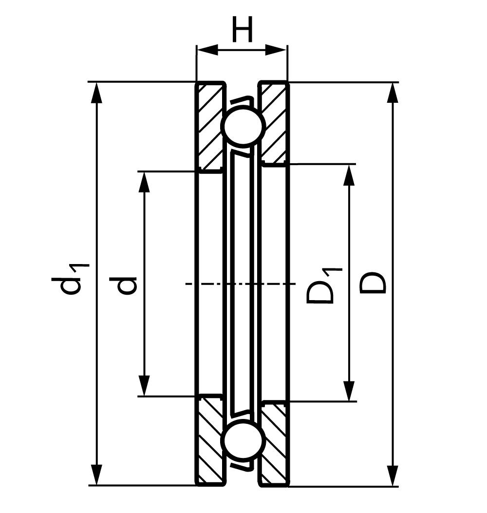 51108-SKF Axial-Kugellager SKF 51108-1