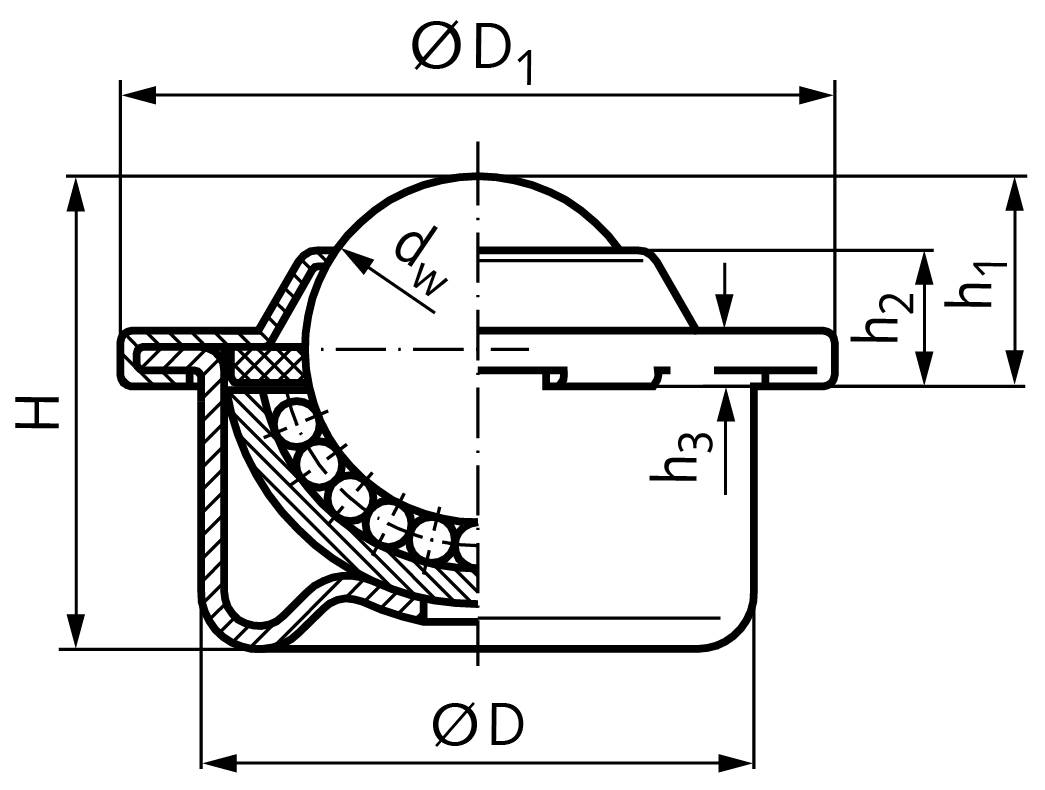 65435012 Kugelrolle 350 Kugel-Ø 12mm-1