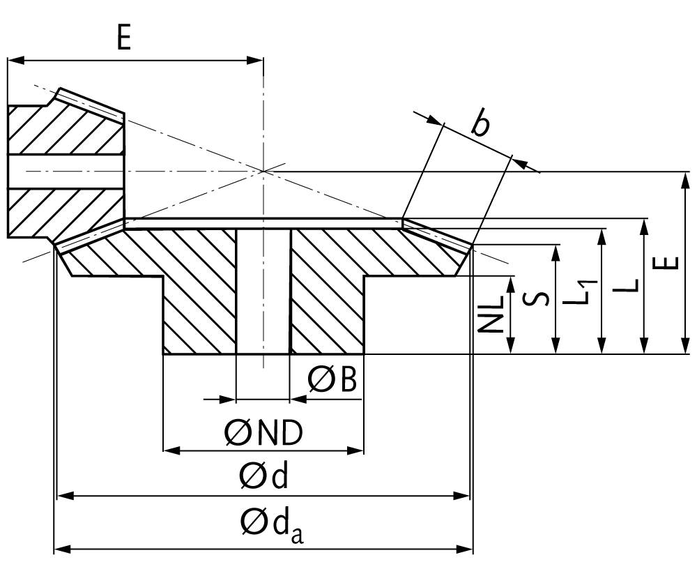 36146800 Kegelrad Stahl Mod.3,0 Zz=18 i=2,5-1