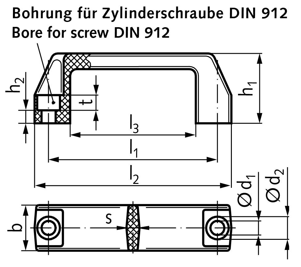 66653400 Bügelgriff 528; PA L=132mm-1
