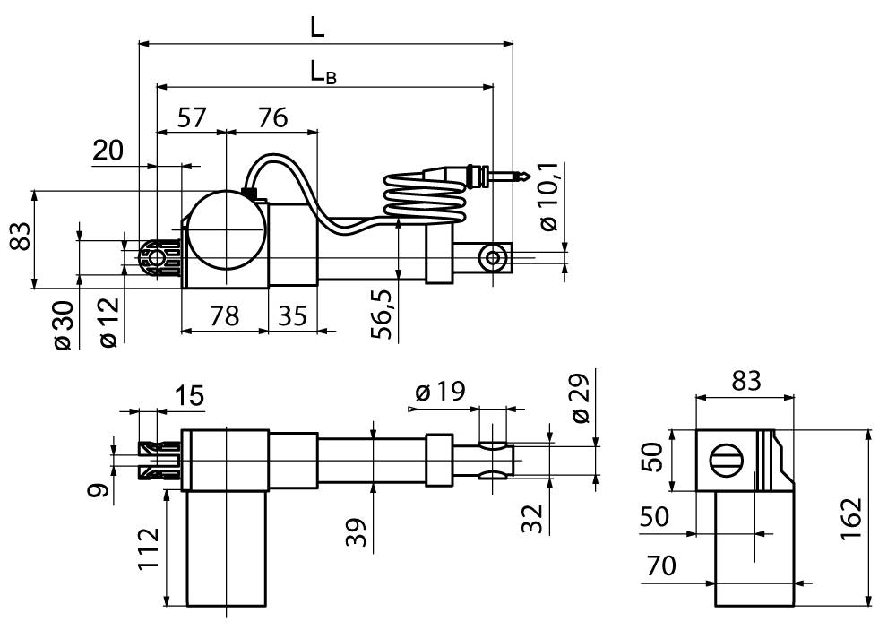 47514060 Linearantrieb GR/I 12mm/sec Hub 600mm-1