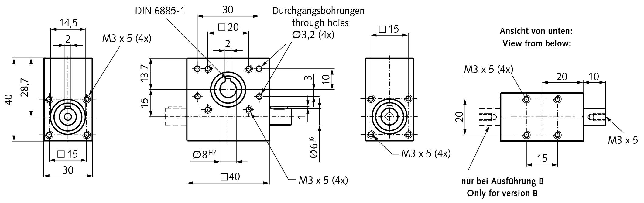 42001547B Schneckengetriebe KES 15 B i=47:1-1