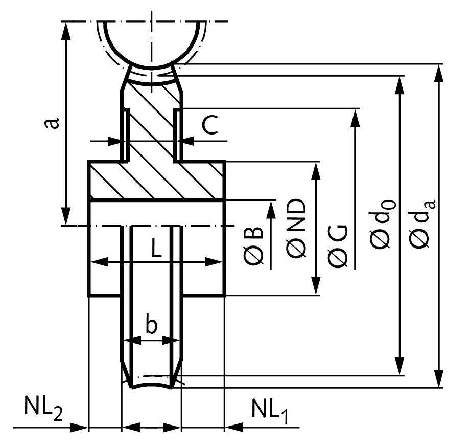 31000700 Schneckenrad Mod3,0 Zz20 1gängig-1