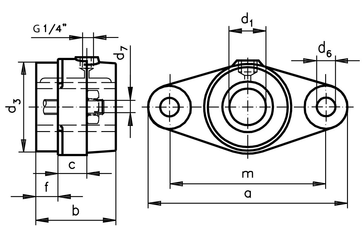 62102500 Flanschl. DIN 502 A Bohrung 25D10-1