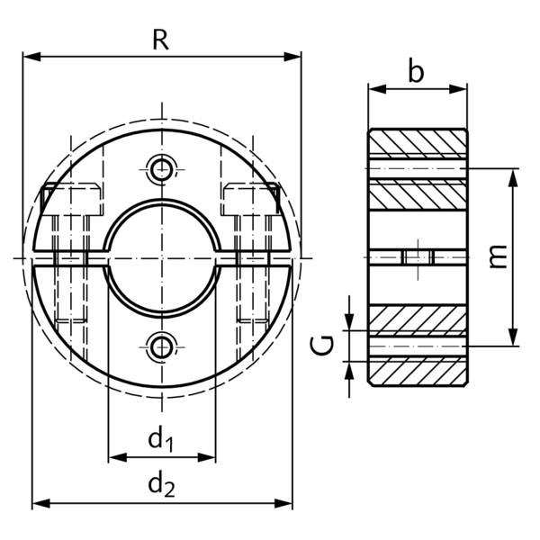 62341200GA Klemmring Stahl Bohr. 12mm Ausf. GA