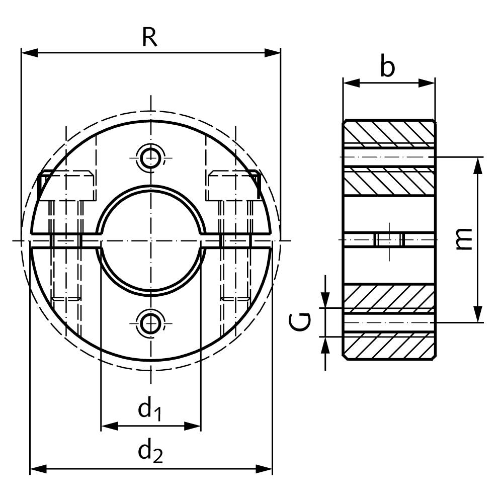 62341200GA Klemmring Stahl Bohr. 12mm Ausf. GA-0
