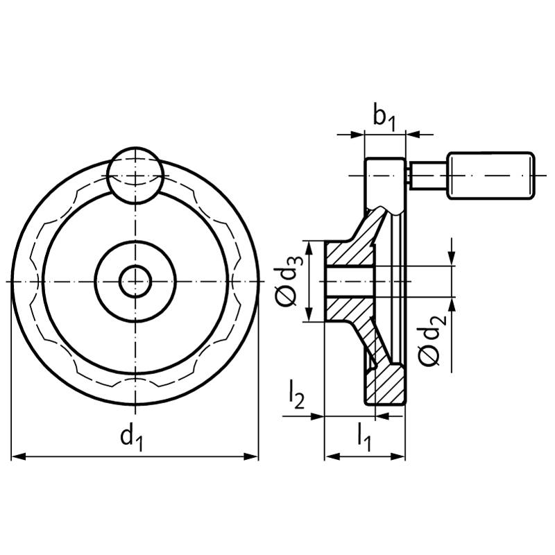 67091700 Sch.-Handrad 323 Ausf. B; ø 250mm-1