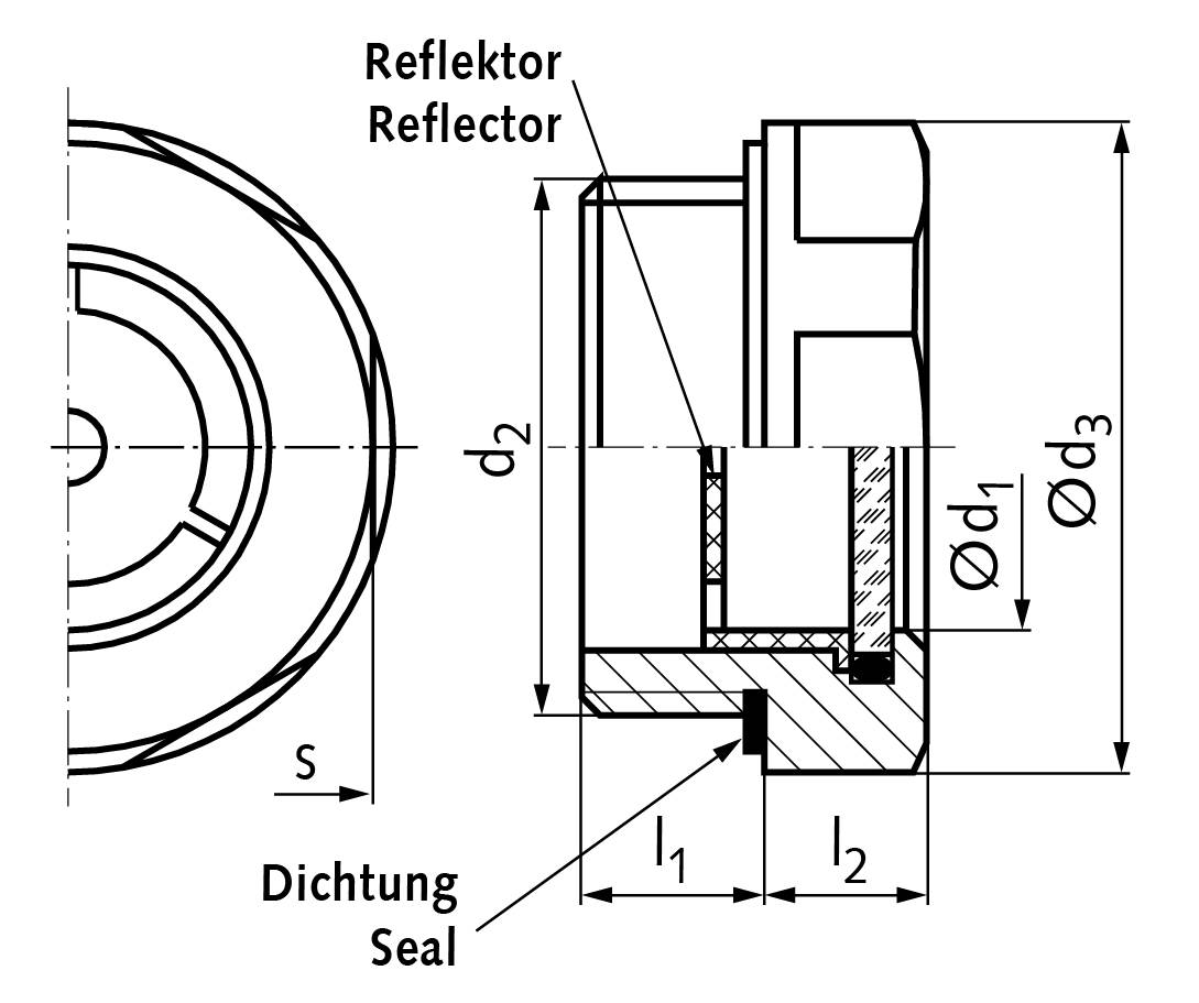 68182700 Ölschauglas 743.1 Außen-ø40; G 1""-1