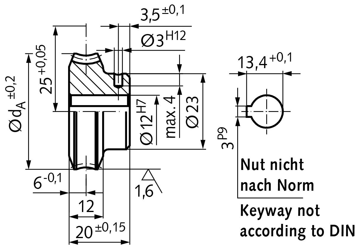 32065000 Präz.-Schneckenrad A=25 i=50 Zz=50-1
