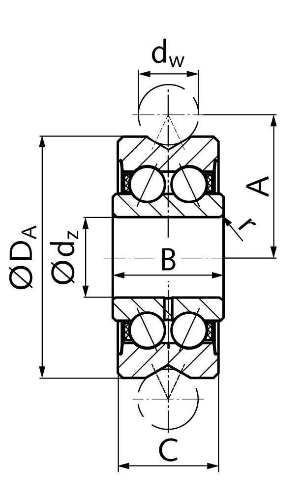 64780604 Profillaufrolle LFR 5201-10-2RS ; rf-1