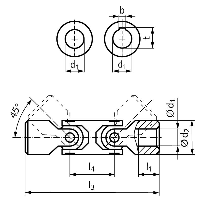 63174000N Wellengelenk WD B=20H7 m.Nut-1