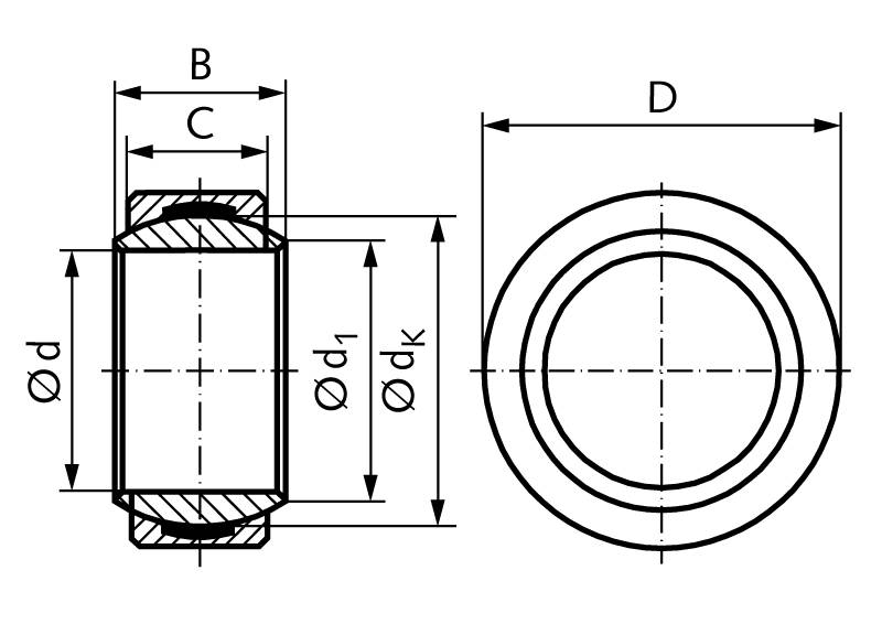 63399740 Radialgelenkl. GE UK Bohrung 40mm rf-1
